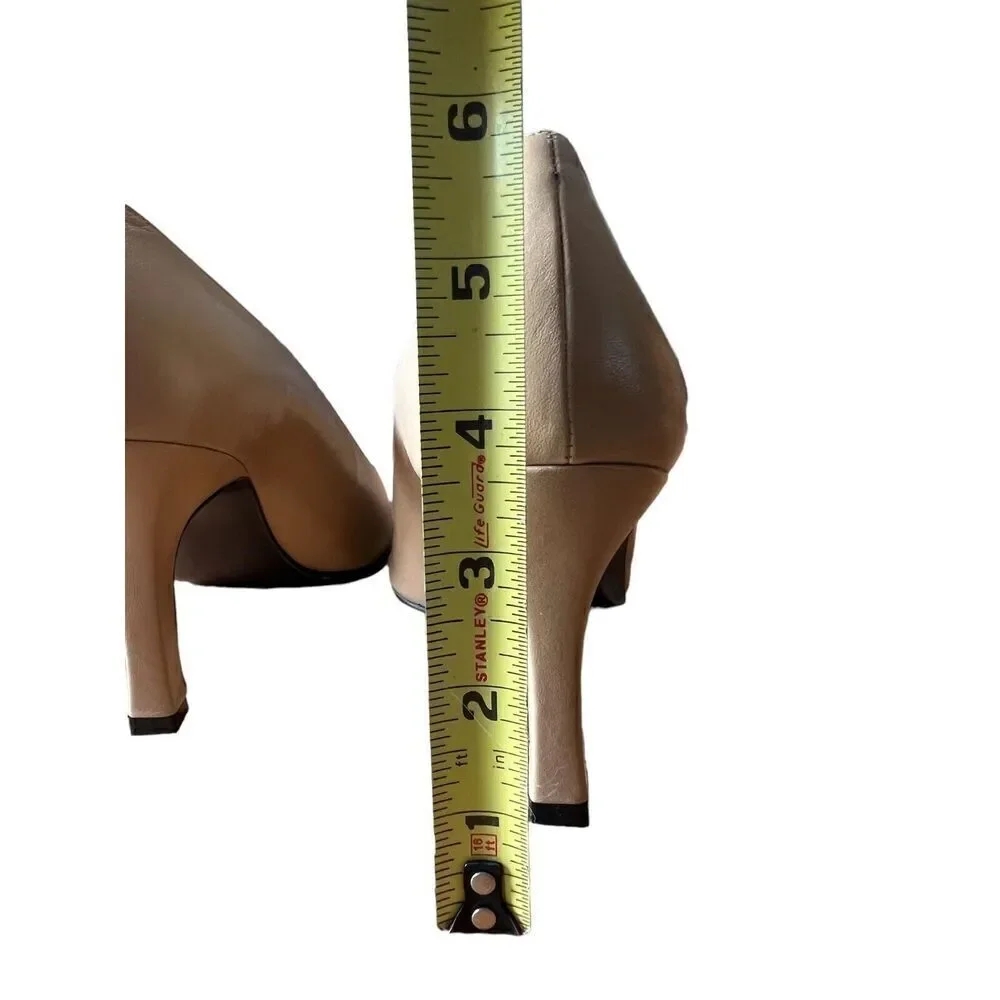 Spanish Leather Collection Chralize Camel/Tan Square/Pointed Toe Womens Size 10
